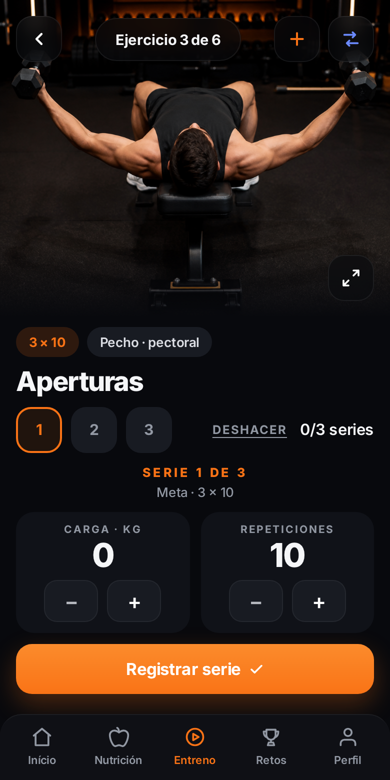 28 días con progresión, serie a serie